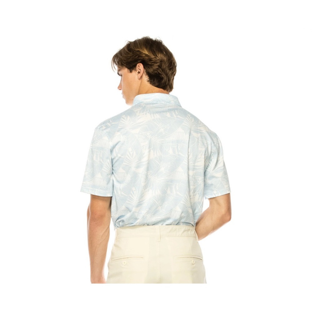 Stylish Polo Shirt With Leaf Pattern - image 3